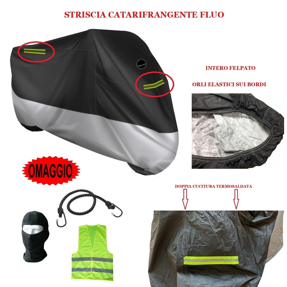 PER SYM FIDDLE 125 COPRIGAMBE IMPERMEABILE+COPRIMANOPOLE PER SCOOTER